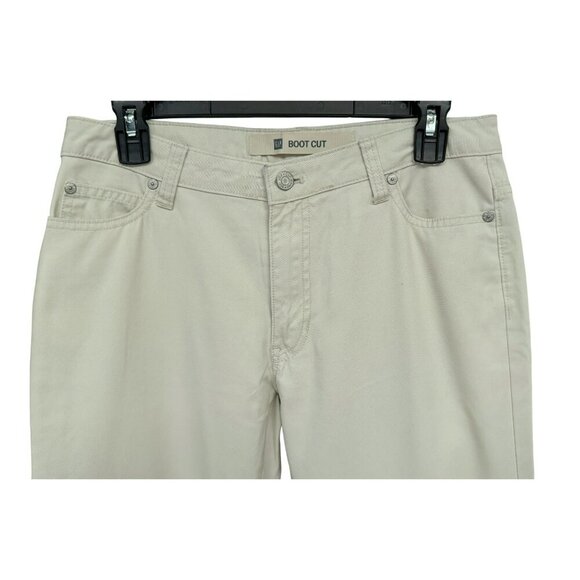 GAP Boot Cut Khaki Classic 5 Pocket All Cotton Jeans Sz 4R - Picture 2 of 4